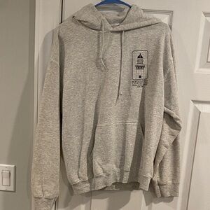 Light Gray Hoodie with Graphic
